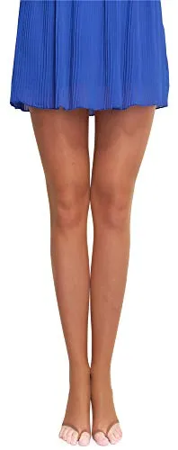 Merry Style Damen transparent zehenlose Strumpfhose Lycra MS 336 10 DEN (Neutro, M (36-40))
