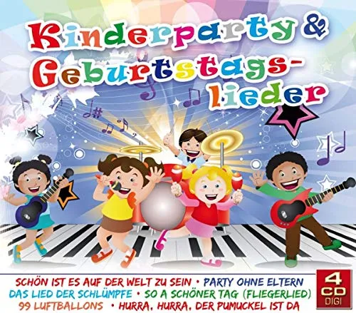 KINDERPARTY & GEBURTSTAGSLIEDER 4 CD DIGIPAK SCHNELLER VERSAND NEU & OVP