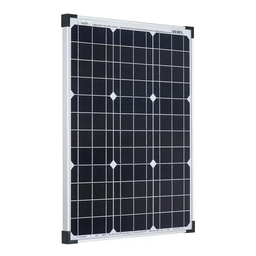 Offgridtec 50 Watt Solarmodul 12V - Hochwertiges monokristallines Solarmodul mit 22,3% Zellwirkungsgrad, ideal zur effizienten Ladung von 12V Batterien. Schützt vor Leistungsverlust bei Verschattung.