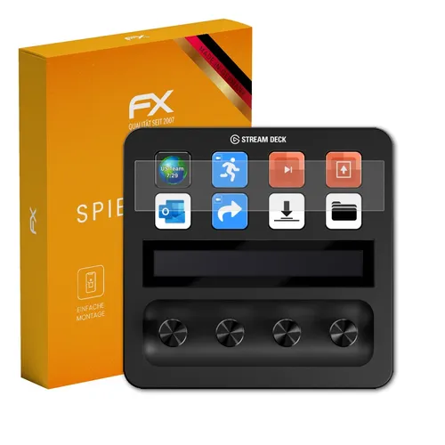 atFoliX 3x Panzerfolie für Elgato Stream Deck Plus Schutzfolie matt&stoßfest