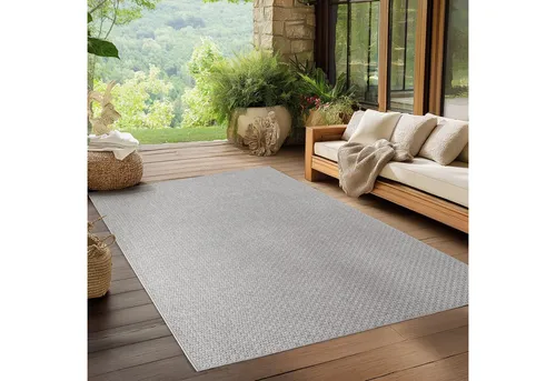Ayyildiz Teppiche Outdoorteppich IBIZA 1901, rechteckig, Höhe: 5 mm, Läufer, In und Outdoor, Sisaloptik, Wohnzimmer, Aussenbereich