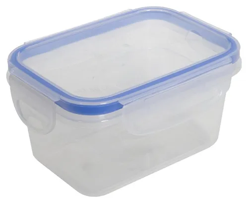 HIT Trading Aufbewahrungsbox LINA, 430 ml, Transparent, Kunststoff, (1 St), Deckel mit Clipverschluss, Stapelbar, B 13 x H 9,5 x T 7 cm