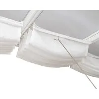 Palram - Canopia Polyester Sonnensegel Terrassenüberdachung 300x305 cm - Sonnenschutz für Terrassen, spendet Schatten und reduziert Hitze unter der Überdachung - Pflegeleichtes, UV-beständiges Polyester mit Montagekit und Metallstange im Set.