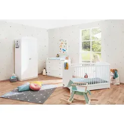 Pinolino Kinderzimmer 'Laura' breit - Komplett-Babyzimmer - Eltern, Babyzimmer, Babymöbel: Stilvolles Komplett-Babyzimmer mit Babybett, Wickelkommode und Kinderkleiderschrank für eine harmonische Einrichtung.