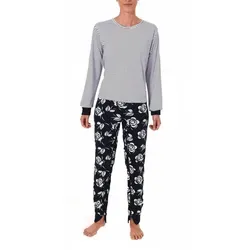 Normann Care Pyjama Damen Pflegeoverall langarm mit Reissverschluss am Rücken und Bein XXL