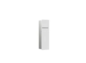 Emco asis pure WC-Modul - Unterputzmodell mit Fach für WC-Papier - Elegantes Badmöbel in alpin-weiß, inklusive integrierter Toilettenbürstengarnitur und ideal für platzsparende Lösungen.