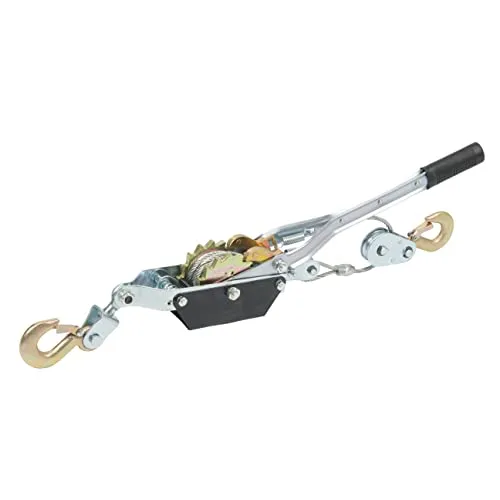 Schwerlast Greifzug 2000 kg mit 3 m Stahlseil - Zubehör für Autoanhänger, ideal zum Umsetzen schwerer Ladungen mit einem robusten 3-m-Stahlseil und Zweigangbetrieb für kontrollierten Zug.