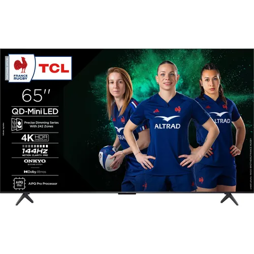 TCL 65C6K QD-Mini LED TV - 65 Zoll, HDR 4K, SMART TV - LED & LCD Fernseher mit QD-Mini Technologie für brillante Farben und gestochen scharfe Bilder, perfekt für ein beeindruckendes Fernseherlebnis.
