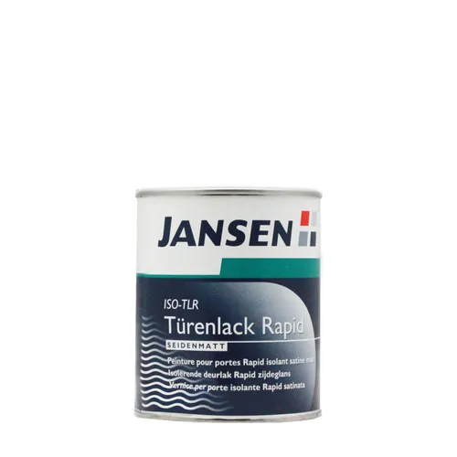 Jansen Türenlack Rapid weiß seidenmatt 750ml - Lacke mit exzellentem Verlauf und hohem Deckvermögen, kratzfest und vergilbungsfrei – perfekt für langlebige und strapazierfähige Oberflächen.