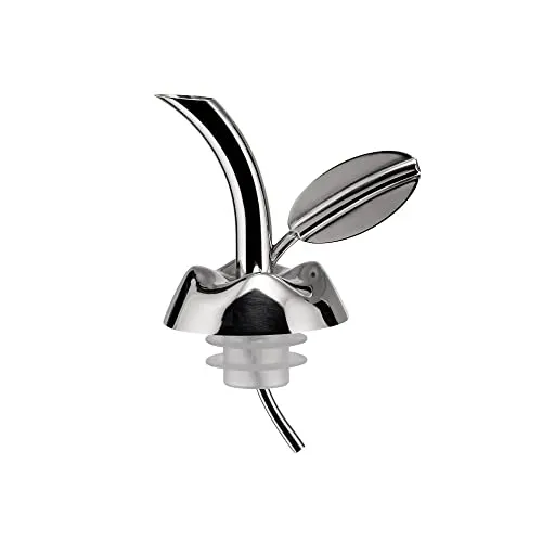Alessi Ölausgießer Fior d'olio silberfarben - Küchengeräte-Zubehör, eleganter Ölausgießer aus hochwertigem Edelstahl in silberfarben für stilvolles Servieren von Ölen.
