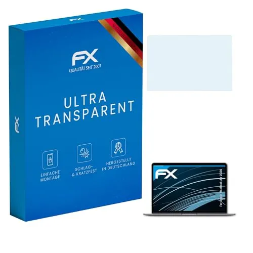 atFoliX Schutzfolie kompatibel mit Apple MacBook Air 2020 Folie, ultraklare FX Displayschutzfolie (2X)