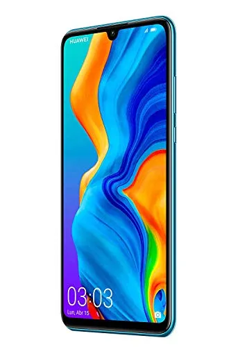 Huawei Smartphone P30 Lite - 6,15 Zoll, DualSIM, 4GB RAM, 128GB Speicher, beeindruckende 48 MP KI Triple Kamera für atemberaubende Fotos in Peacock Blue