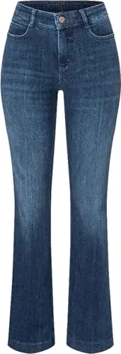 Mac Damen Jeans Dream Boot Slim Fit Bootcut darkblue (83) 40/30 - Feminine Bootcut Jeans von Mac, mit Five-Pocket-Design und schlankem, ausgestelltem Bein für einen perfekten Sitz.