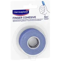 Hansaplast Selbsthaftender Fingerverband 2,5 cm x 5 m Blau - Arzneimittel: Elastischer, selbsthaftender Fingerverband für festen Halt, wasserabweisend und hautfreundlich, ideal für kleine Wunden beim Heimwerken oder in der Küche.