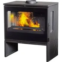 Plamen Kaminofen ECO 50 - 12 kW Gusskaminofen mit 3 Sichtscheiben - Kaminöfen: Hochwertiger Gusskaminofen mit großem Feuerpanorama und 79,1% Wirkungsgrad. Ideal für moderne, dichte Häuser dank externem Luftanschluss. Langlebig und umweltfreundlich.