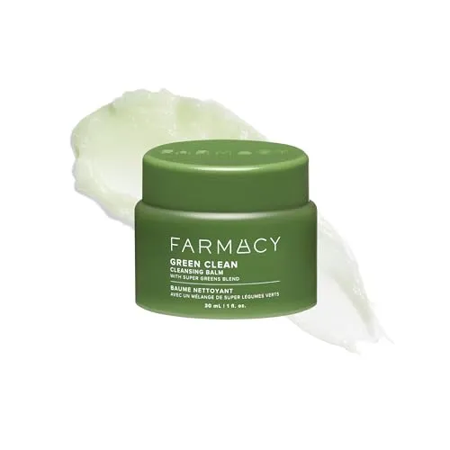 Farmacy Make-up-Entferner Reinigungsbalsam – Green Clean wasserfester Make-up-Entferner-Balm + Ölreiniger fürs Gesicht – entfernt Make-up + SPF sanft und hydratisiert die Haut (30 ml)