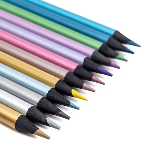 Metallic-Buntstifte, Zeichenstift, 12 Farben