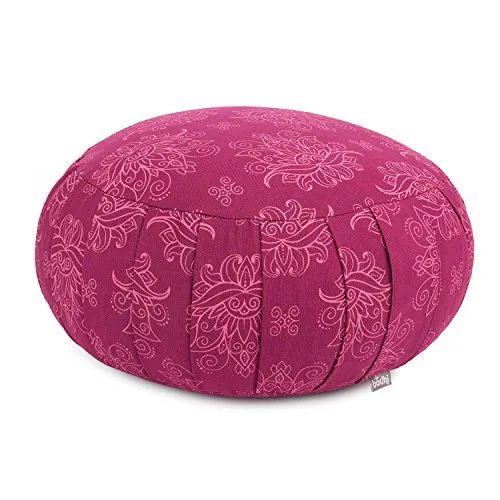 Bodhi Meditationskissen ZAFU | Maharaja Collection | Ø 34 cm | Yogakissen mit Tragegriff - Entdecke das anpassungsfähige Zafu Kissen aus der Maharaja Collection. Mit hochwertiger Bio-Dinkelfüllung und praktischem Tragegriff ist es ideal für deine Achtsamkeitspraxis.