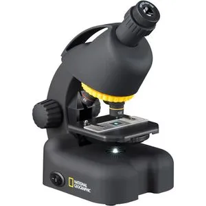 National-Geographic Mikroskop analog, 40x-640x Vergrößerung - Analoges Mikroskop mit dimmbarer LED-Beleuchtung und Smartphone-Adapter für spannende Entdeckungen. Ideal für Anfänger und mobil einsetzbar dank Batteriebetrieb. Umfangreiches Zubehör inklusive!