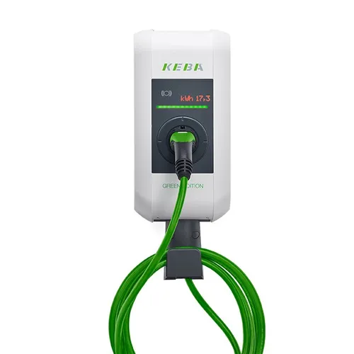 KEBA KeContact P30 c-series GREEN EDITION 122.115 - Wallbox mit bis zu 22 kW Ladeleistung, CO2-neutral und inkl. 6m Ladekabel, App-Überwachung und RFID-Sperrfunktion