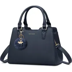 IGOLUMON Handtasche Damen Mittelgroß Kunstleder Dunkelblau Elegante Tote Bag