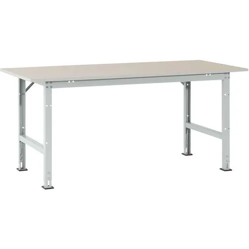 Manuflex Stationär Packtisch PACKPOOL Hellgrau 1.750 x 800 x 870 mm - Werkstatteinrichtung mit höhenverstellbarem Packtisch für ergonomisches Arbeiten und optimale Anpassung an Ihre Bedürfnisse.