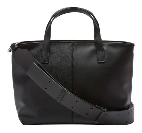s.Oliver Umhängetasche Shopper Grey/Black - Schwarz - Handtaschen mit geräumigem Hauptfach und abnehmbarem, verstellbarem Schulterriemen für flexibles Tragen, perfekt für jeden Tag.