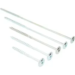 DRESSELHAUS JD-Plus Holzbauschrauben 8x260, 50 Stk. - Verzinkt mit TORX-Antrieb - Die JD-Plus Holzbauschrauben bieten höchste Effizienz für Holzkonstruktionen. Mit TORX-Antrieb für optimale Kraftübertragung und verzinkter Oberfläche für erhöhte Korrosionsbeständigkeit sind sie ideal für langlebige Projekte.