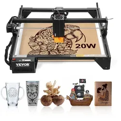 VEVOR Lasergravur Maschine 20W - Sonstige Reinigungsgeräte mit 20W Leistung und komprimiertem Punkt für hochpräzise Gravuren. Ideal für vielseitige Materialanwendungen und benutzerfreundlich mit kompatibler Software.