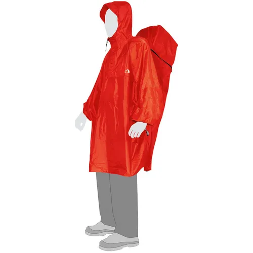 Tatonka Unisex Mens Regencape XL, Rot - Wasserdichter Regenponcho von Tatonka mit Rucksackfunktion, ideal für Trekking und Outdoor-Aktivitäten. Schützt effektiv bei strömendem Regen und bietet hohe Bewegungsfreiheit.