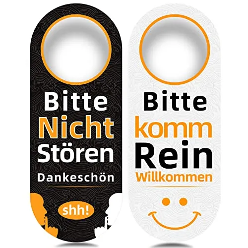 CARGEN - 2 Stück Bitte nicht stören Schild, Türschild, Türhänger signiert, beidseitig bedruckt, für Heim-Krankenhaus-Wohnung.