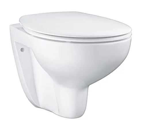 Grohe Wand-Tiefspül-WC Bau, spülrandlos mit WC-Sitz - Sanitäranlagen & Zubehör, spülrandloses Design für eine einfache Reinigung und modernen Look im Badezimmer.