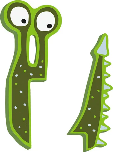 ABC Buchstaben Monster Clooney - 12084 Kinderzimmer Türbuchstaben Türschild Holz