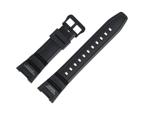 CASIO Uhrenarmband 24mm Kunststoff Schwarz SGW-100