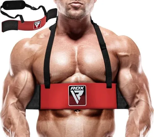 RDX Bizeps Isolator Arm Blaster 23 Zoll - Sticks für gezieltes Armtraining, der RDX Arm Blaster aus pulverbeschichtetem Aluminium bietet optimalen Halt und reduziert Belastungen während des Trainings.