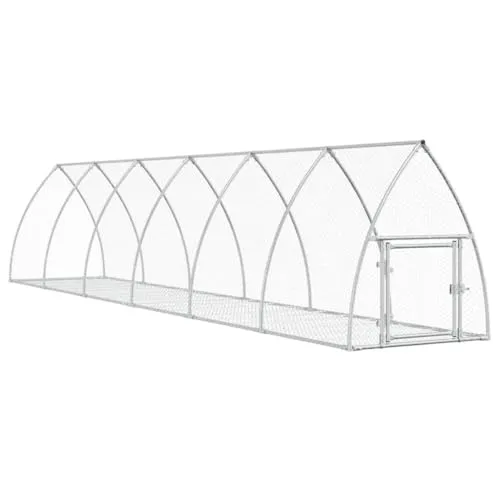 vidaXL Hasenstall - Freilaufgehege für Kleintiere - Kleintiergehege & Käfige für draußen, stabiler verzinkter Stahl bietet optimalen Schutz und Sicherheit für Kaninchen und andere Kleintiere im Freien.