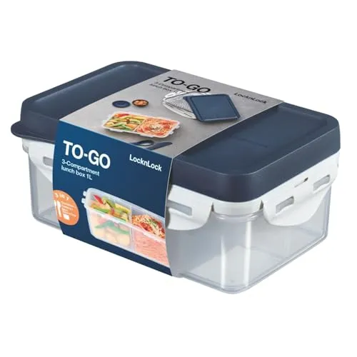 LocknLock Lunchbox 1000ml mit Besteck & Einsatz - Die LocknLock Lunchbox ist perfekt für unterwegs und bietet mit 1,00 Liter ausreichend Platz für Ihre Mahlzeiten. Sie kommt mit praktischem Besteck und Einsatz für optimale Organisation.