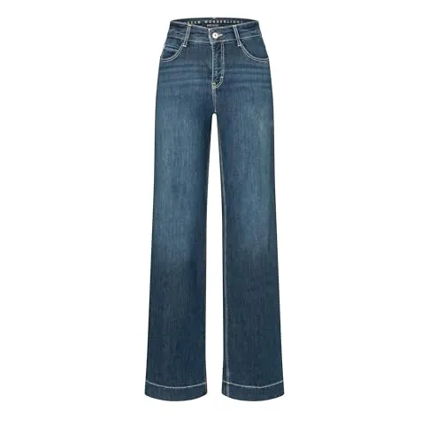 MAC Jeans Dream Wide Hose in Mid Blue 42/32 - Stylische MAC Jeans in Mittelblau, ideal für einen lässigen Look und optimalen Tragekomfort.