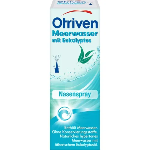 Otriven Meerwasser mit Eukalyptus 20 ML - Arzneimittel zur natürlichen Befreiung der Nase, ideal bei Schnupfen oder Sinusitis. Mit 100% reinem Meerwasser und Eukalyptus für einen Frische-Kick ohne Konservierungsstoffe.