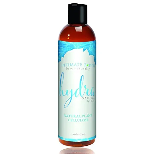 Intimate Earth Gleitgel Hydra 120ml - Bio-veganes Gleitgel für empfindliche Haut - Gleitgel auf Wasserbasis, geruchs- und geschmacksneutral, ideal bei Scheidentrockenheit und sicher für den oralen Gebrauch. Hautfreundlich und kompatibel mit Kondomen und Sextoys.