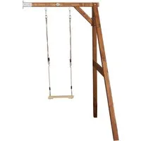 Einzelschaukelanbau axi Swing Holz braun - Sonstige, hochwertige Holzschaukel in elegantem Braun, ideal für den Garten oder Spielplatz, sorgt für stundenlangen Spielspaß.