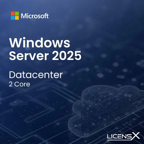 Microsoft Windows Server 2025 Datacenter 2 Core - Betriebssystem für moderne IT-Infrastrukturen, bietet Skalierbarkeit und Kostenersparnis durch flexible Erweiterung der Server-Kapazitäten ohne neue Hardware.