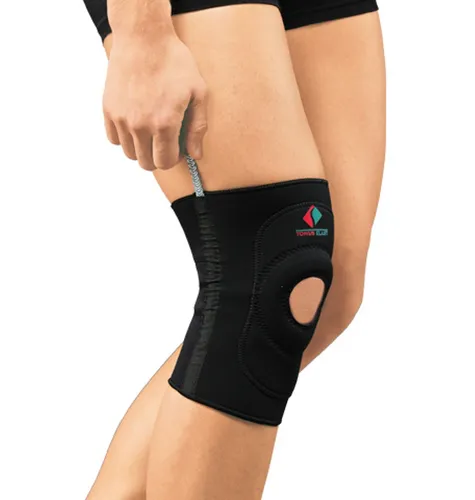 Kniebandage Neopren mit gepolstertem Schutz TE23 - Bandage & Orthesen für stabilen Halt und Schutz der Kniescheibe, ideal zur Linderung von Schmerzen und Unterstützung bei Verletzungen.