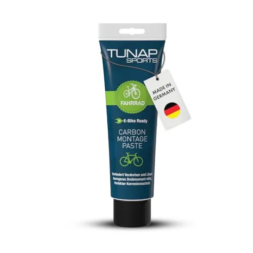 TUNAP SPORTS Carbon Montagepaste 50g | Sicherer Halt ohne Beschädigung | Verhindert Knackgeräusche & Rutschgefahr | Optimale Dosierung & einfache Anwendung | Made in Germany