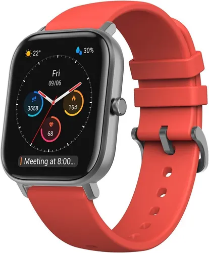 Amazfit GTS 2 Smartwatch in Orange – Sportlich & Funktional - Stylische Fitnessuhr mit Touchscreen, GPS und Herzfrequenzmessung. Ideal für aktive Nutzer. Kompatibel mit iOS und Android.