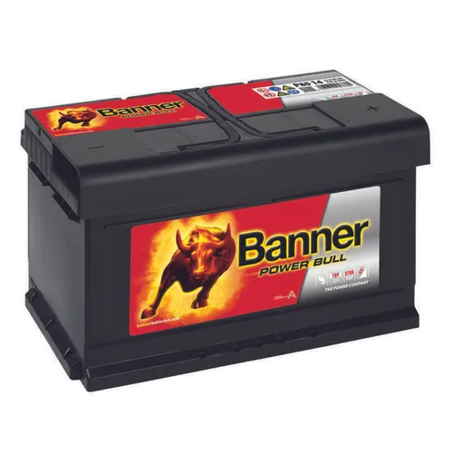 Banner POWER BULL 12V 80Ah 700A/EN P8014 Autobatterie - Autobatterie 80Ah, wartungsfrei und mit doppelt sicherem Auslaufschutz, ideal für PKW und zuverlässige Starts bei jedem Wetter.
