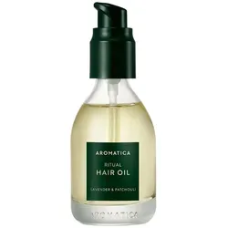 Aromatica Ritual Hair Oil Lavender & Patchouli 50ml - Haarserum mit argan-, pracaxi- und jojobaöl, nährt und schützt das Haar. Beruhigender Duft von Lavendel und Patchouli, silikonfrei und für alle Haartypen geeignet.
