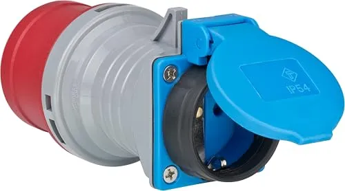 Brennenstuhl CEE Adapter 16 A 400 V - CEE Stecker Adapter für 16 A mit IP44 Schutz, ideal für den Einsatz in privaten Haushalten und im Außenbereich.