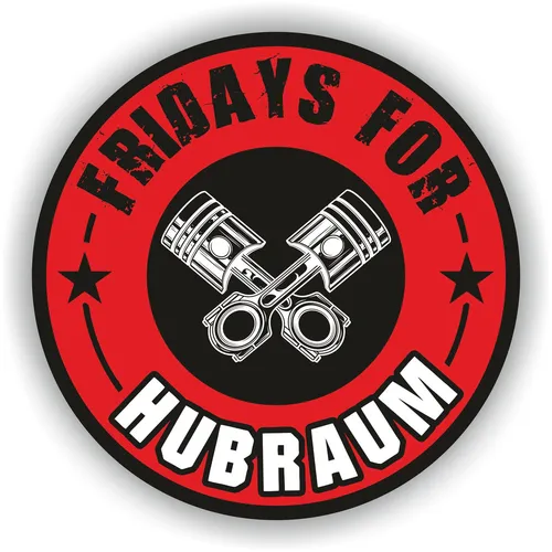 2x Fridays For Hubraum Aufkleber Innenklebend Rot 8,5cm Sticker R072