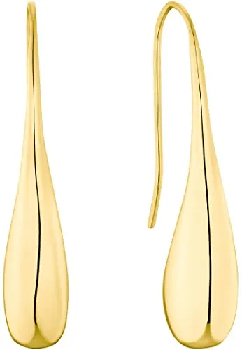 s.Oliver Edelstahl Ohrhänger für Damen - Gold, 2,7 cm - Elegante Ohrhänger aus hochwertigem Edelstahl, 27 mm lang, in stylischer Geschenkbox. Verleihen Sie jedem Outfit einen Hauch von Glamour mit s.Oliver JEWEL.